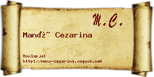 Manó Cezarina névjegykártya